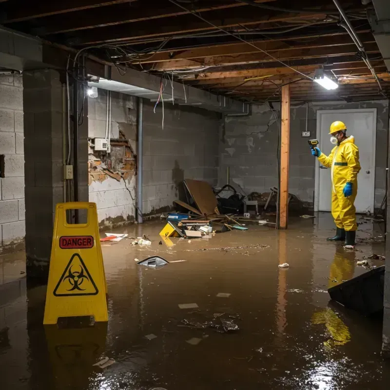 Flooded Basement Electrical Hazard in Madison County, GA Property